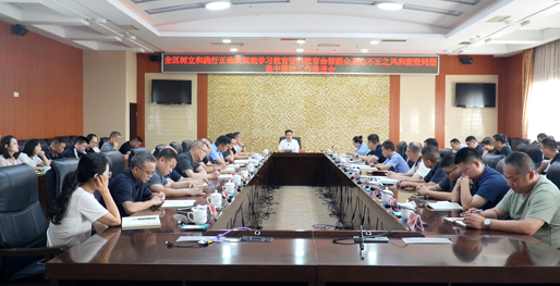 全区树立和践行正确政绩观学习教育警示教育会暨群众身边不正之风和腐败问题集中整治工作推进会召开